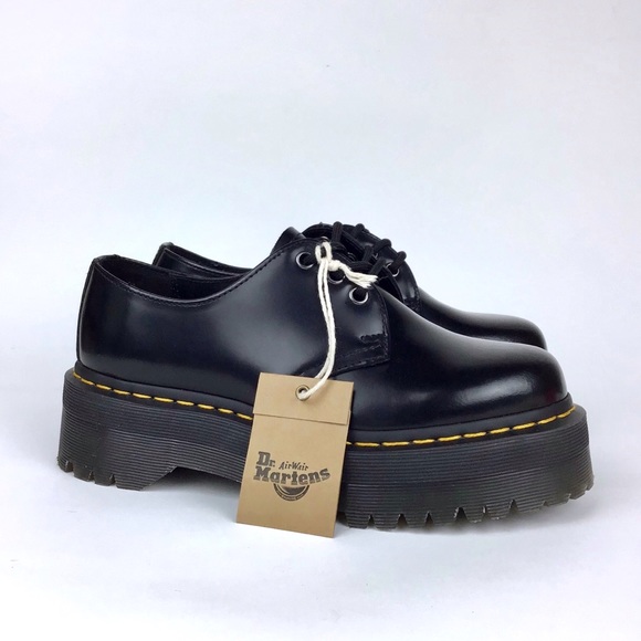 Dr. Martens 1461 Quad Platform Leather Oxfords - Picture 2 of 7